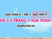Bài 1.1 SGK Toán 6 tập 1 Kết nối tri thức
